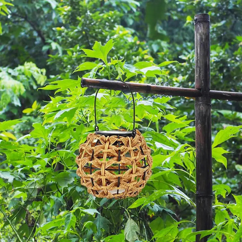 Rattan Solar Lantern – the perfect blend of Boho charm and eco-friendly brilliance for all your patio decor needs!