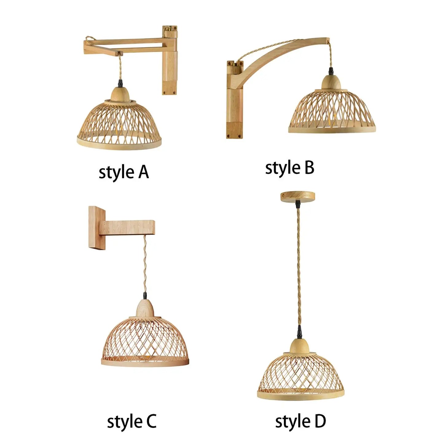 Rattan Wall Sconce Lighting Fixture Boho Wall Mounted Wall Light Wall Lamp Bedside Lamp for Barn Living Room Loft Bathroom Porch