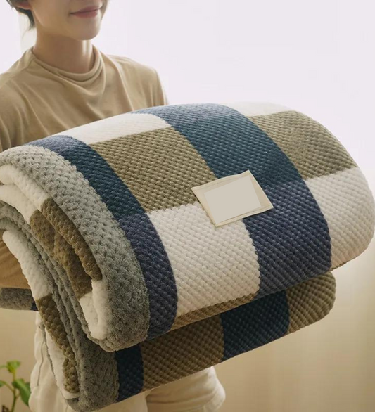 Soft Chenille Yarn Knit Blanket Machine Washable |  Knitted Throw Plaid Blanket | Throw Blanket