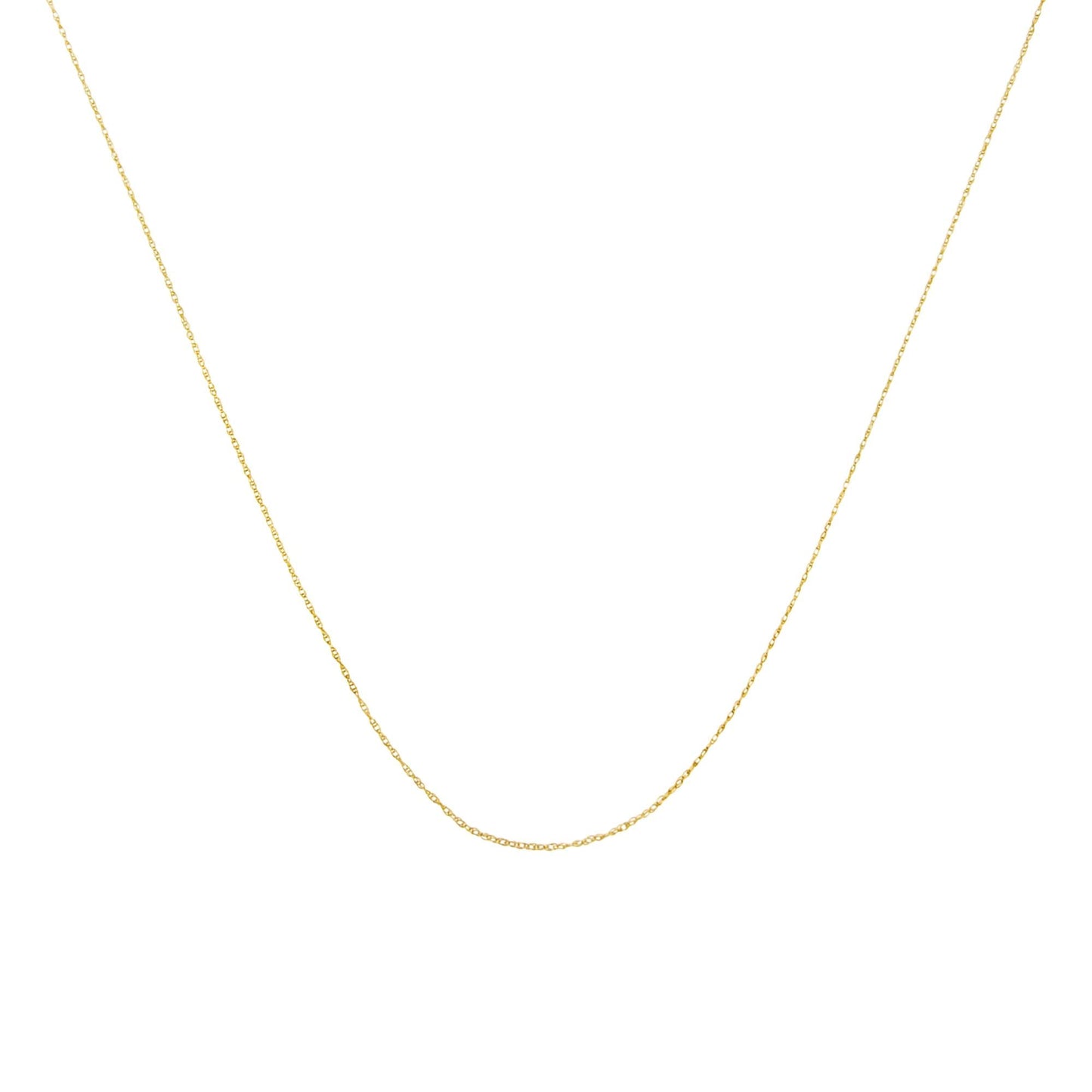 10K Genuine Gold Necklace various sizes | 10K White Gold Necklace, Yellow Gold Necklace, Rose Gold Necklace | Genuine Gold Chain Rope Necklace